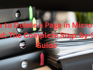 Deleting a blank page in Microsoft Word with formatting marks visible