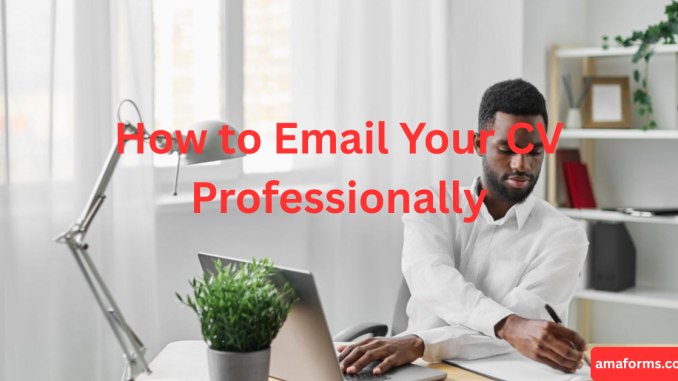 How to Email Your CV Professionally